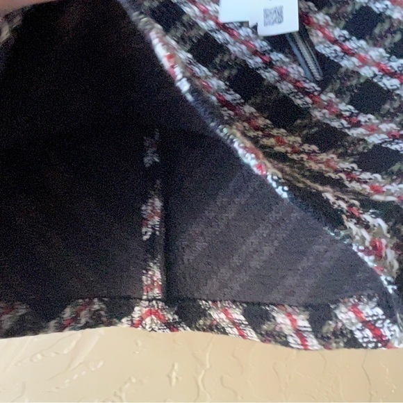 Zara Tweed Stripe Mini Skirt With Pockets - Picture 11 of 12